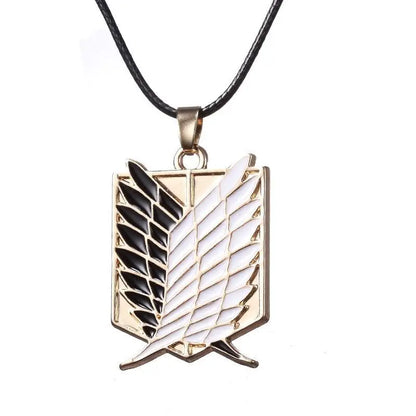 Attack on Titan Wings of Freedom Necklace - Alloy Investigator Logo Anime Pendant Jewelry Party Accessory