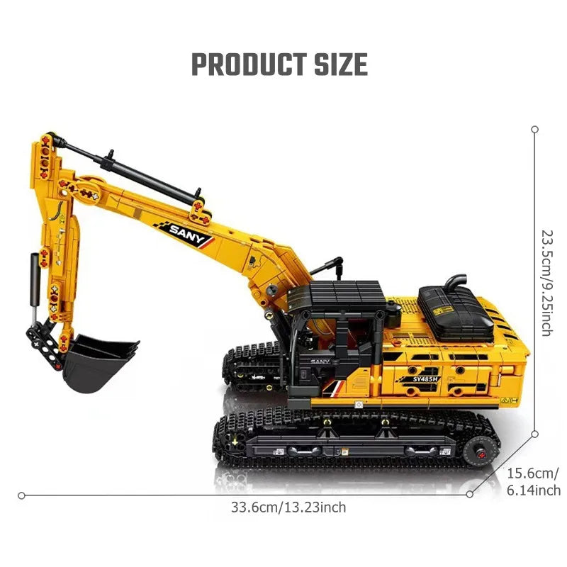 SEMBO BLOCK 1022pcs Excavator Model Building Blocks – MOC City Construction Engineering Vehicle Educational Toy Gift for Boys