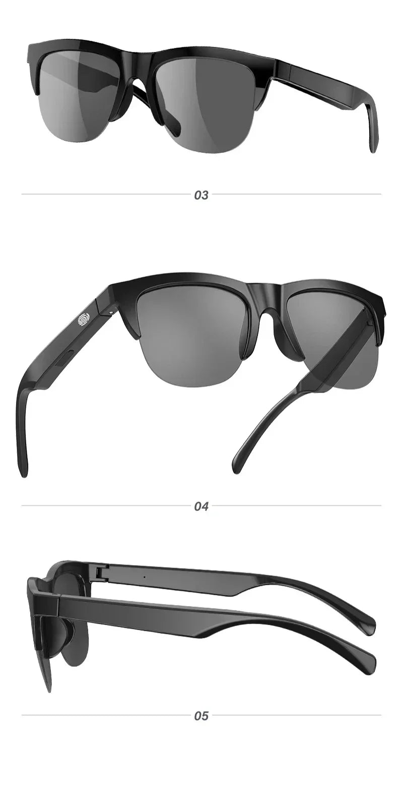 Xiaomi MIJIA Smart Sunglasses — Bluetooth Headphones with HIFI Audio, Blue Light Protection, Waterproof & Anti-UV for Men and Women