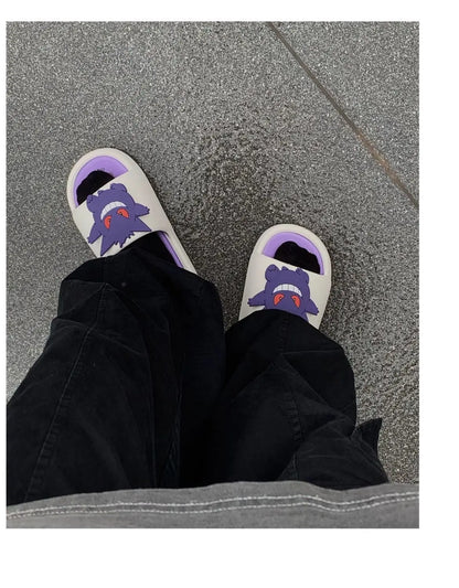 Pokemon Gengar Anime Slippers — Trendy Anti-Slip EVA Slippers for Men & Women, Cool Couple Gift