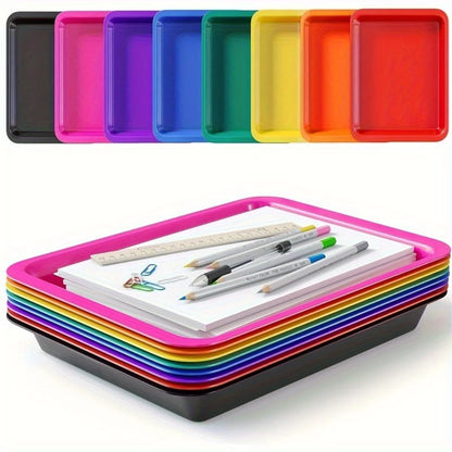Multi-Purpose Plastic Storage Tray – Organizer Bin for Creative Play, Sand, Crafts & Painting Supplies, Home Organization Essential