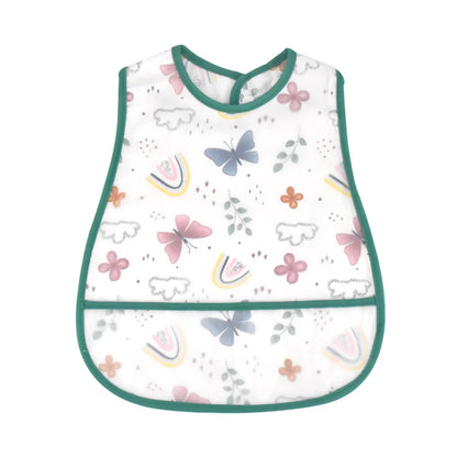 Adjustable Baby Bibs - Waterproof EVA Cotton Cartoon Feeding Bibs with Burp Cloth for Boys & Girls