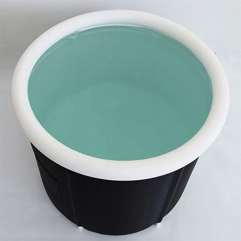 MAYZANEN Portable Collapsible Ice Bath Tub - Large Inflatable Cold Plunge Therapy Bucket for Adults, Outdoor Use