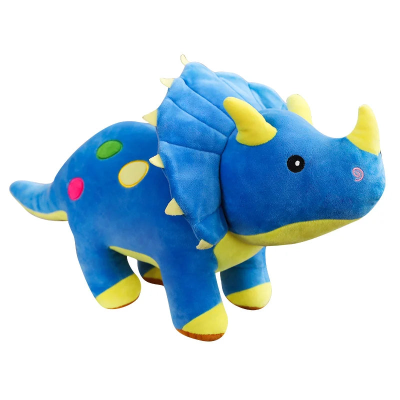 Creative Big Plush Dinosaur Toy – Soft Triceratops & Stegosaurus Stuffed Toys, Kids' Birthday Gifts