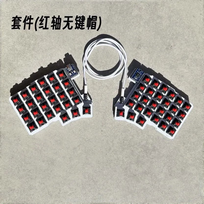 Silakka54 Split Wired Hot-Swap Keyboard — Ergonomic RP2040zero, QMK/VIAL Supported, Custom PC Gamer Accessory