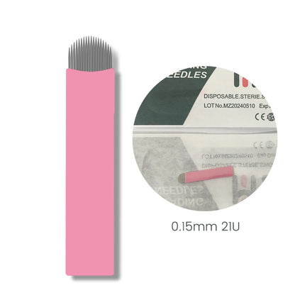 0.15mm Microblading Nano Blades — U-Shape Tebori Tattoo Needles for Permanent Makeup Eyebrow Pen