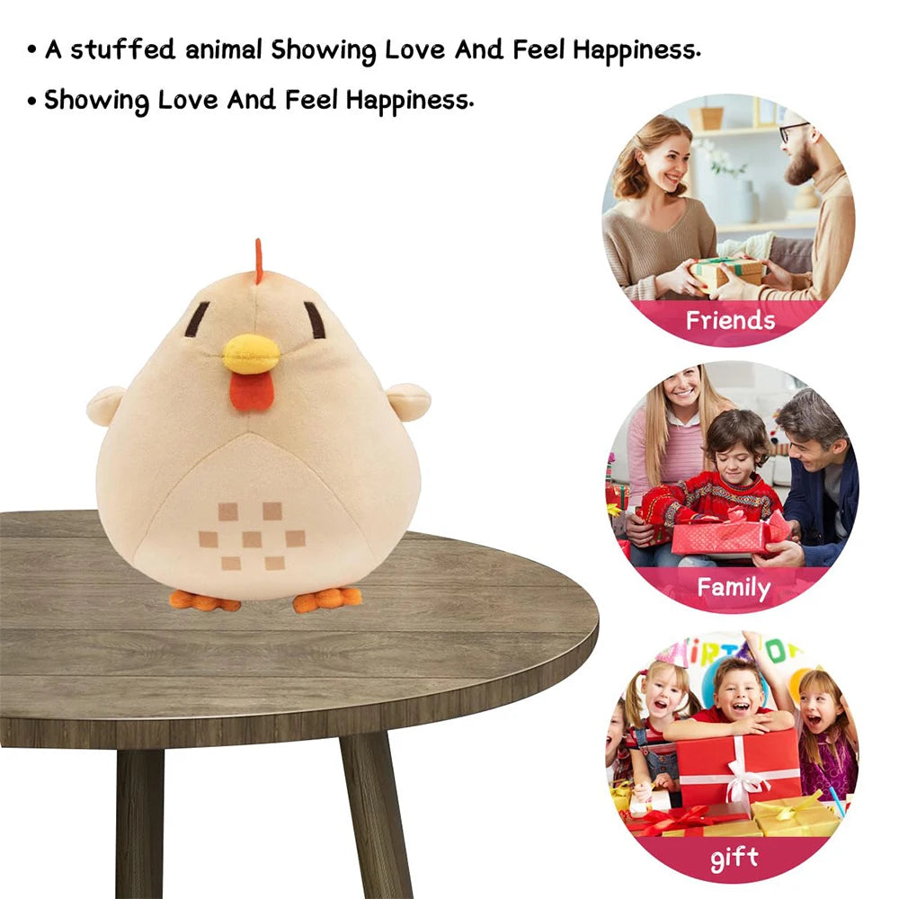 22cm Stardew Valley Chicken Plush Toy — Soft Stuffed Animal Pillow, Kids Toy, Christmas Gift & Home Decoration