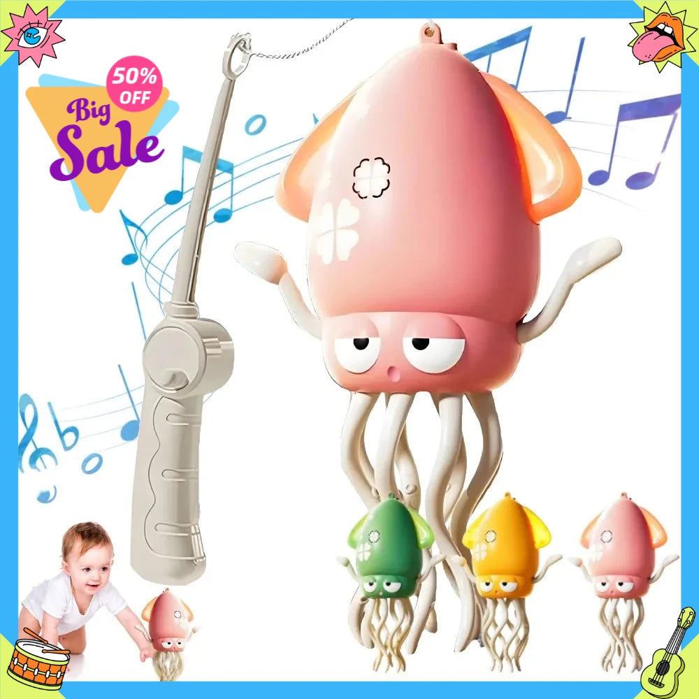 Smart Dancing Octopus Robot Toy - Interactive Crawling Pet with LED Lights, Music & Obstacle Avoidance for Kids