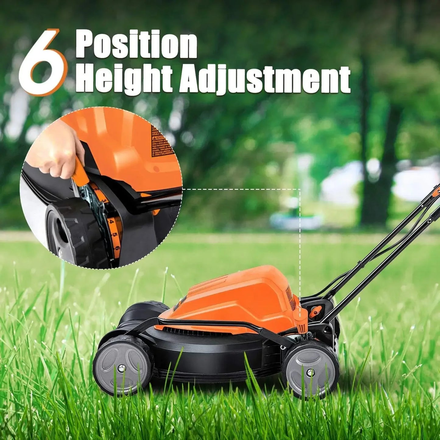 ME1218X Electric Lawn Mower — 12AMP, 19-Inch Cutting Deck