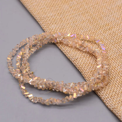 Yanqi Triangle Crystal Beads - 38 Colors 4mm Loose Glass Beads for DIY Jewelry Making Earrings Necklace Crafts