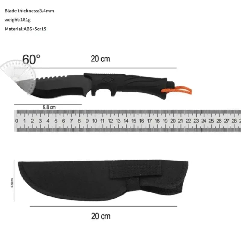 Outdoor Tactical Straight Knife — Portable EDC Survival & Self-Defense Tool