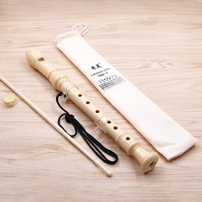 Professional 8-Hole Treble Flute – Soprano Recorder Clarinet, Adjustable, Food-Grade ABS, Non-Toxic Black Sound