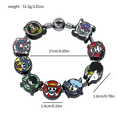 Anime Skull Charms Bracelet – DIY Pendant Vintage Bangle Jewelry