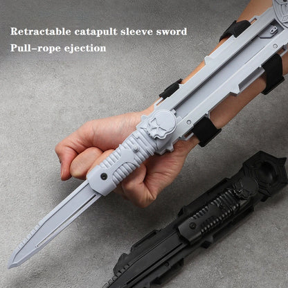 Assassin Sleeve Sword Toy - Retractable Rotating Blade Cosplay Prop for Kids, Interactive Game Play & Birthday Party Gift