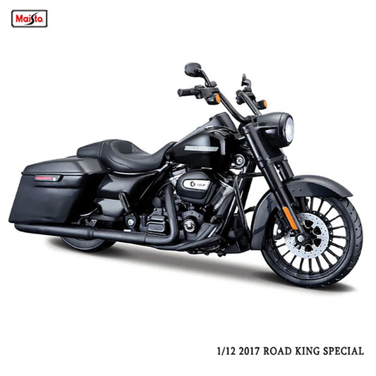Maisto 1:12 Harley Davidson 2017 Road King Special – Classic Die-Cast Motorcycle Model Collectible Toy Gift