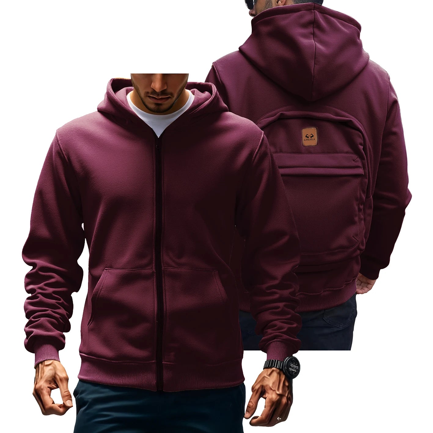 Autumn/Winter Loose Cotton Hoodie – Unisex Casual American Fashion Backpack Style