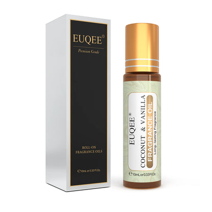 EUQEE 10ml Fragrance Oil Roll-On - Long-Lasting Perfume Scent for Diffusers, Burners & Aromatherapy