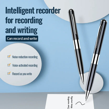 Digital Voice Recorder Pen — Professional Audio WAV Recording, Rechargeable Dictaphone & MP3 Player
