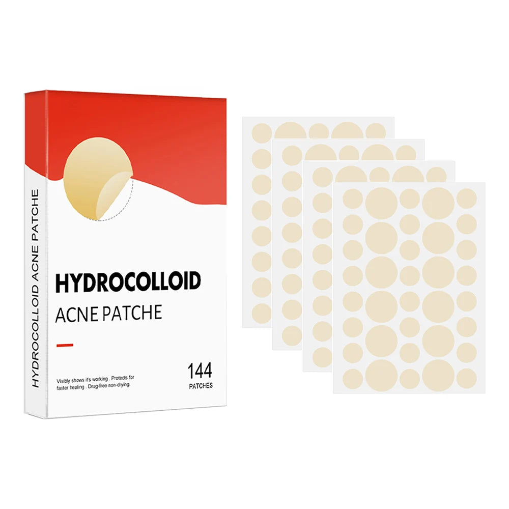 144PCS Acne Pimple Patch Set – Invisible Hydrocolloid Spot Stickers for Face Care & Healing (Men & Women)