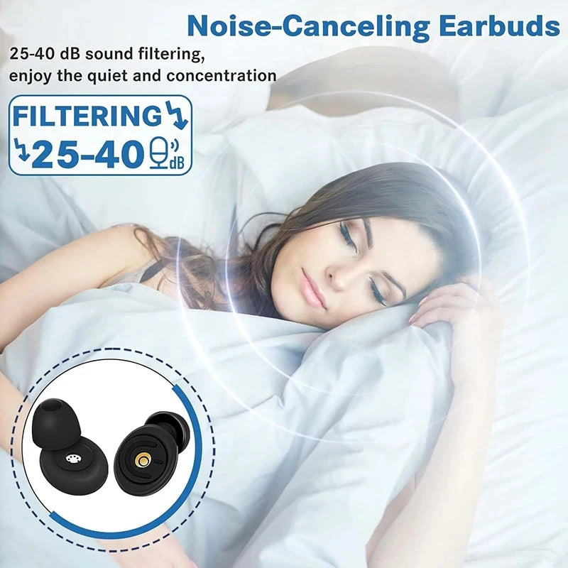Reusable Silicone Ear Plugs - Noise Reduction, Swimming & Sleeping Ear Protection Set