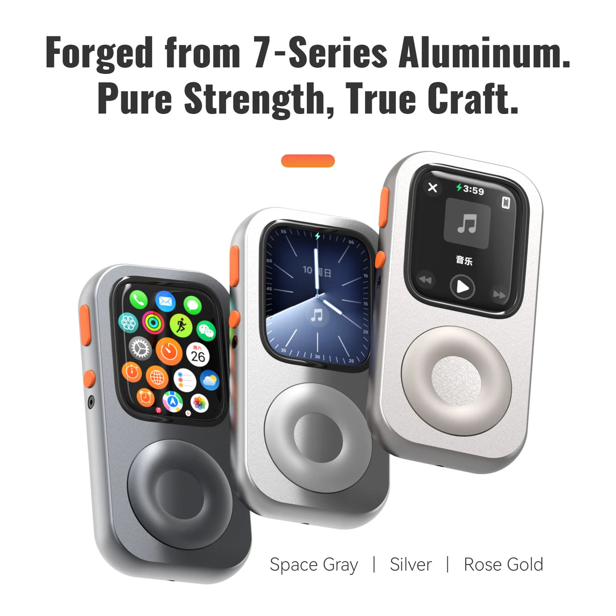 RePod Aluminum Alloy Apple Watch Case - Protective Click Wheel Cover for Series 7, 8 & 9