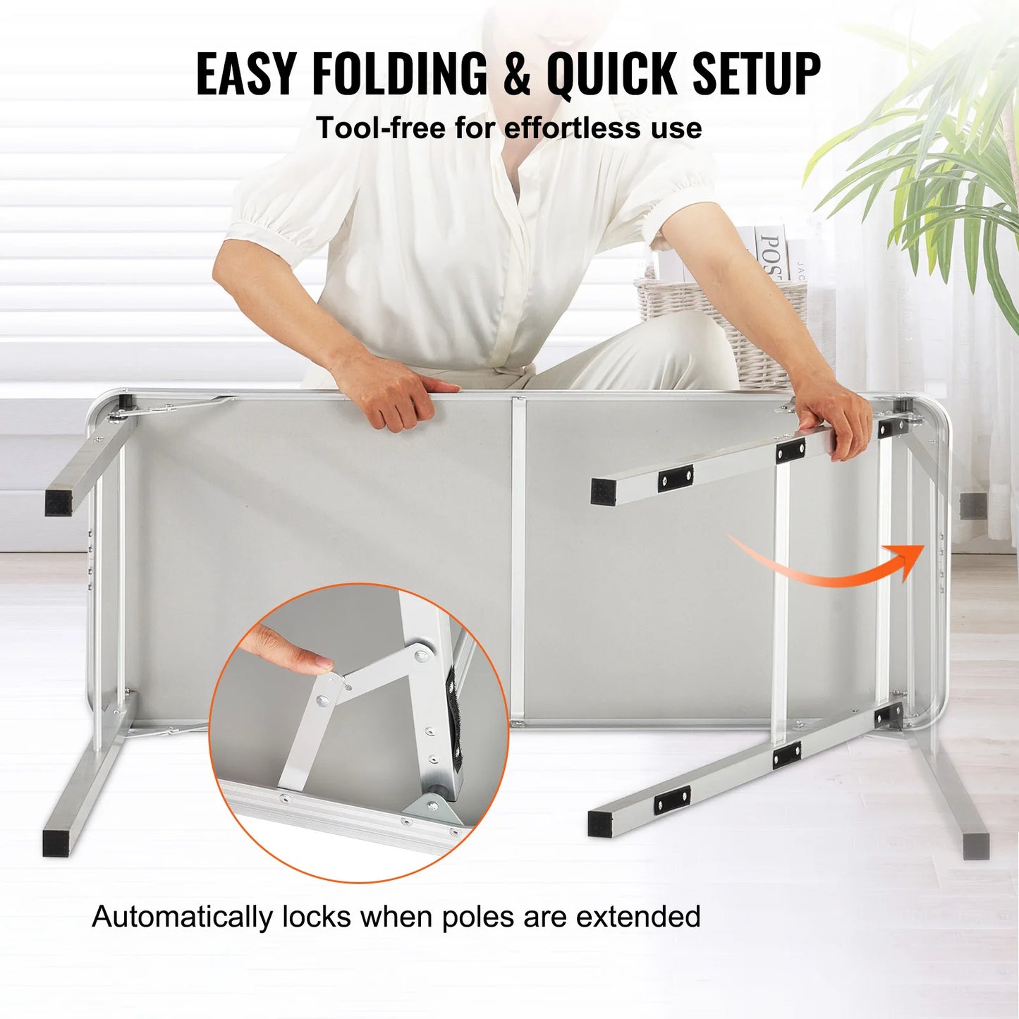 SucceBuy Folding Portable Bar Table – Tradeshow Podium with Carrying Case, Storage Shelf & Skirt for Party, Picnic & Exhibition