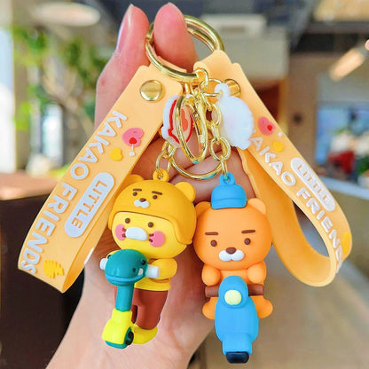 Choonsik Silicone Keychain - Cute Figurine Pendant for Car Keys, Bags & Small Gifts