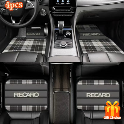 RECARO Heavy-Duty All-Weather Floor Mats - 4-Piece Car Interior Protection Set with Pedal Cutouts