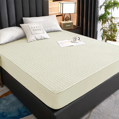 Waterproof Thick Quilted Mattress Cover — Latex Pad, Skin-Friendly Fitted Sheet Protector, 150/160/180x200cm