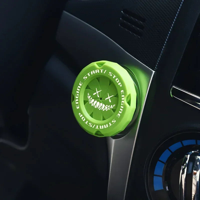 Car One-Key Start/Stop Button Cover – Engine Ignition Protective Sticker for Car & Motorcycle Interior Decoration