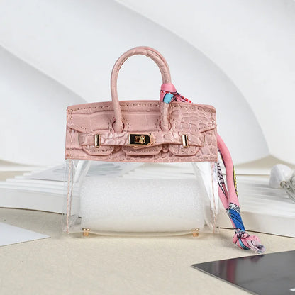 Mini Bag Keychain Pendant — Small Earphone Case & Accessory for H Family, Decorative Gift