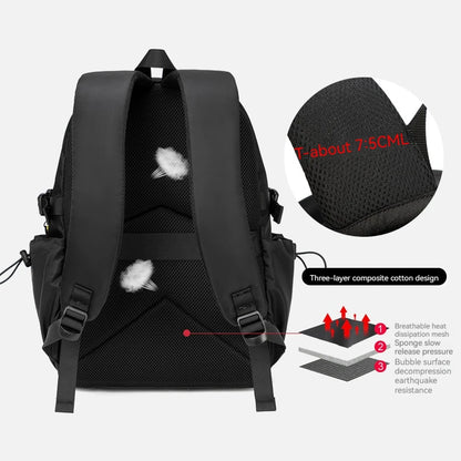 2024 Astronaut Printed Orthopedic Backpack – Waterproof Nylon Schoolbag for Men, Teens & Kids, Laptop & Primary School Bag