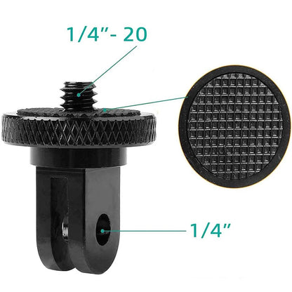 1/4 Inch Tripod Adapter Mount - 360° Rotating Holder for GoPro Hero 13 12 11 10 9 8 Insta360 X2 X3 X4 DJI Camera Accessories