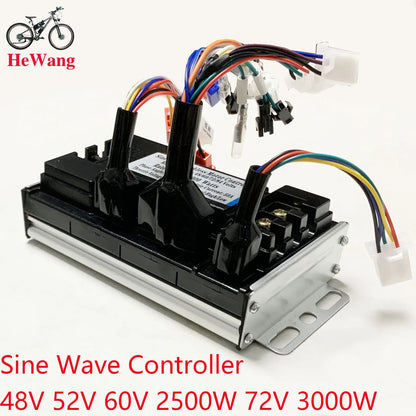 Sine Wave E-Bike Motor Controller - 48V–72V 2000W–3000W Brushless Scooter Controller