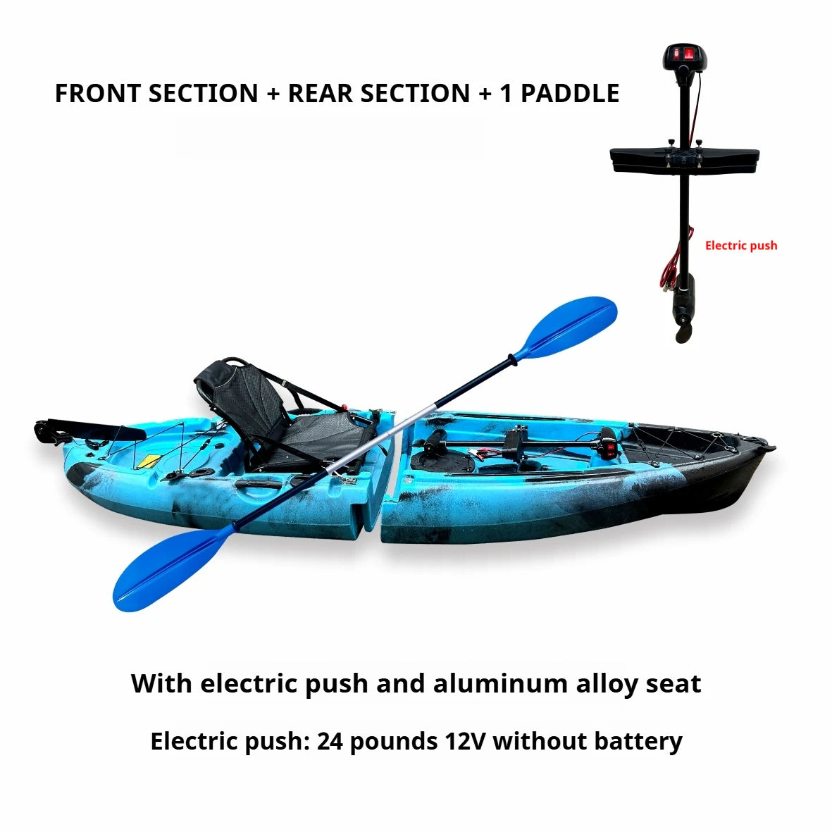 Modular Electric & Pedal-Driven Kayak – Portable Detachable Canoe, Lightweight Inflatable Folding Boat for Fishing & Adventure