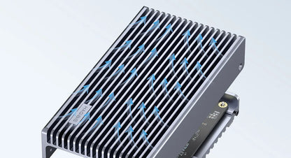 Hagibis 40Gbps USB4 M.2 NVMe SSD Enclosure – LED Display with USB4 Cable for Thunderbolt 4/3 & USB 3.2/3.1/3.0 B+M M-Key SSD Case