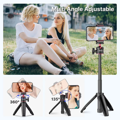Ulanzi MT-08 Mini Tripod – White Foldable Monopod Mount with 1/4'' Universal Tripod for DSLR, Android & iPhone Smartphones
