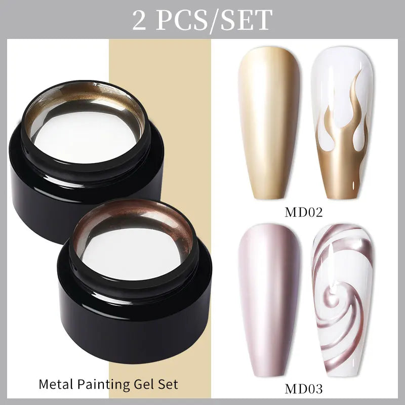 BORN PRETTY Spider Wire Gel Nail Polish 5ml - Flower Drawing & Creative Point-to-Line Nail Art Gel Varnish