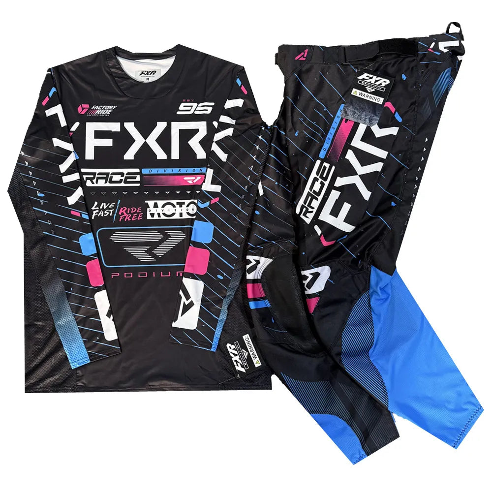 FXR 2025 PODIUM/CLUTCH PRO Gear Set – Dirt Bike Motocross Jersey & Pants Combo for Off-Road Riding