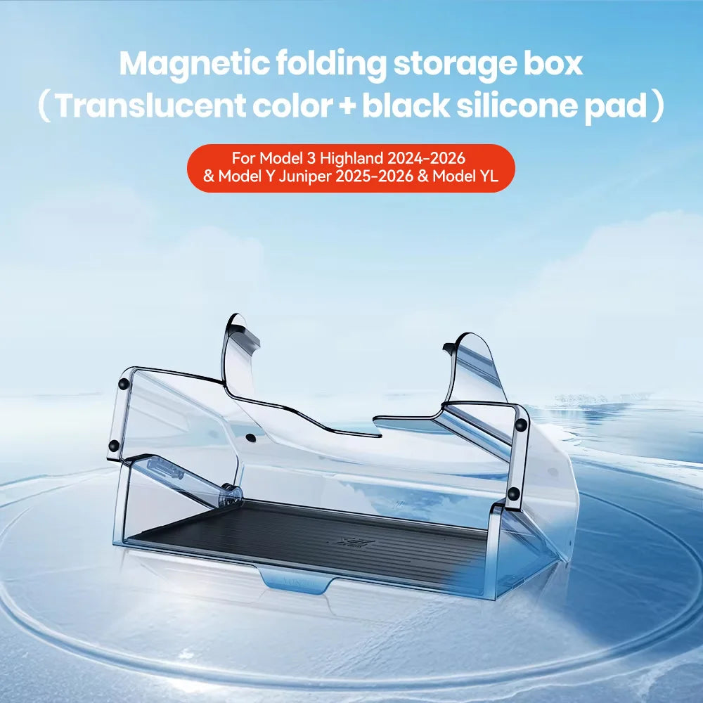 YZ Tesla Model 3/Y Highland Juniper Magnetic Under Screen Storage Box - Hidden Tray Organizer