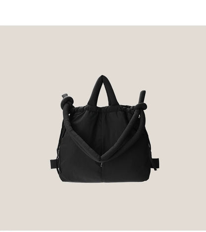 2023 Casual Nylon Padded Tote Bag – Soft Puffer Shoulder & Crossbody Handbag for Women, Large Capacity Vintage Design