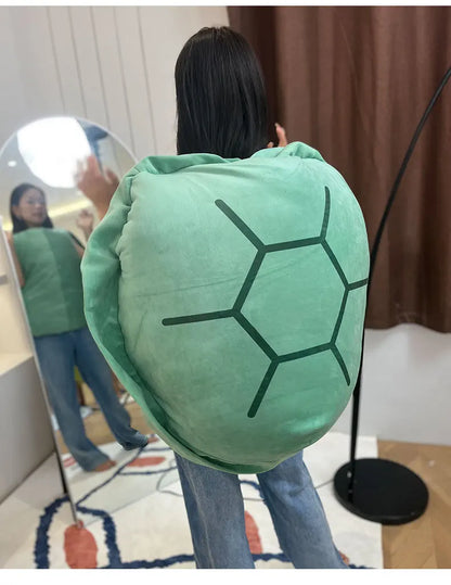 80/100CM Big Turtle Shell Plush — Wearable Stuffed Pillow Sleeping Bag, Funny Soft Cushion Gift