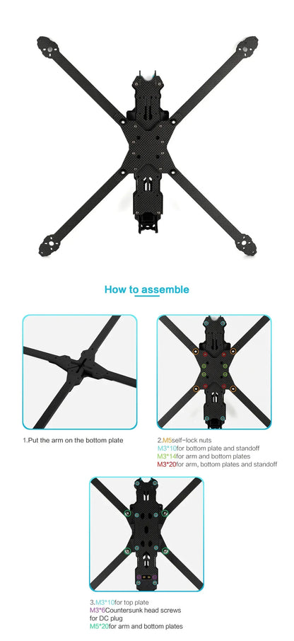 Axisflying Manta 10 X Lite 10-Inch FPV Drone — BNF Long Range Heavy Payload Cinematic Drone with 5.8G Analog VTX, 402mm Wheelbase