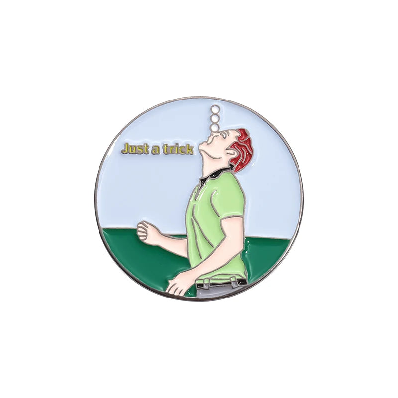 Magnetic Golf Hat Clip with Ball Marker - Electroplated Golf Marker and Training Accessory for Kids, Boys, Girls, and Golf Gifts