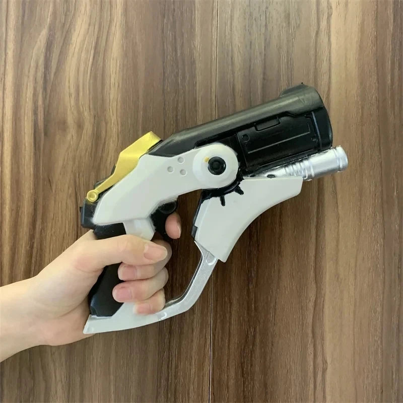 OW Gun Cosplay Meiling Zhou Frost Shock Prop – PU Rubber Weapon Model, Safe Halloween Costume Accessory