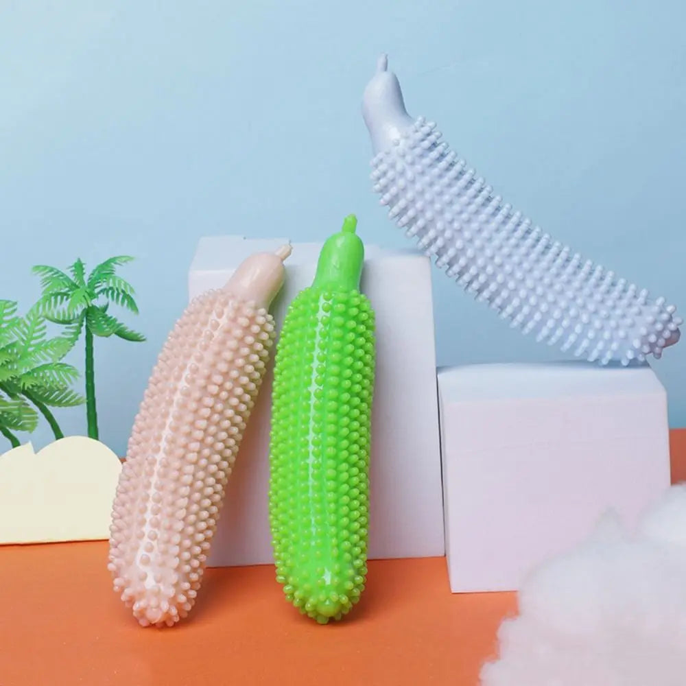 Cucumber-Shaped Dog Chew Toy - Bite-Resistant TPE Molar Stick for Teeth Cleaning & Grinding