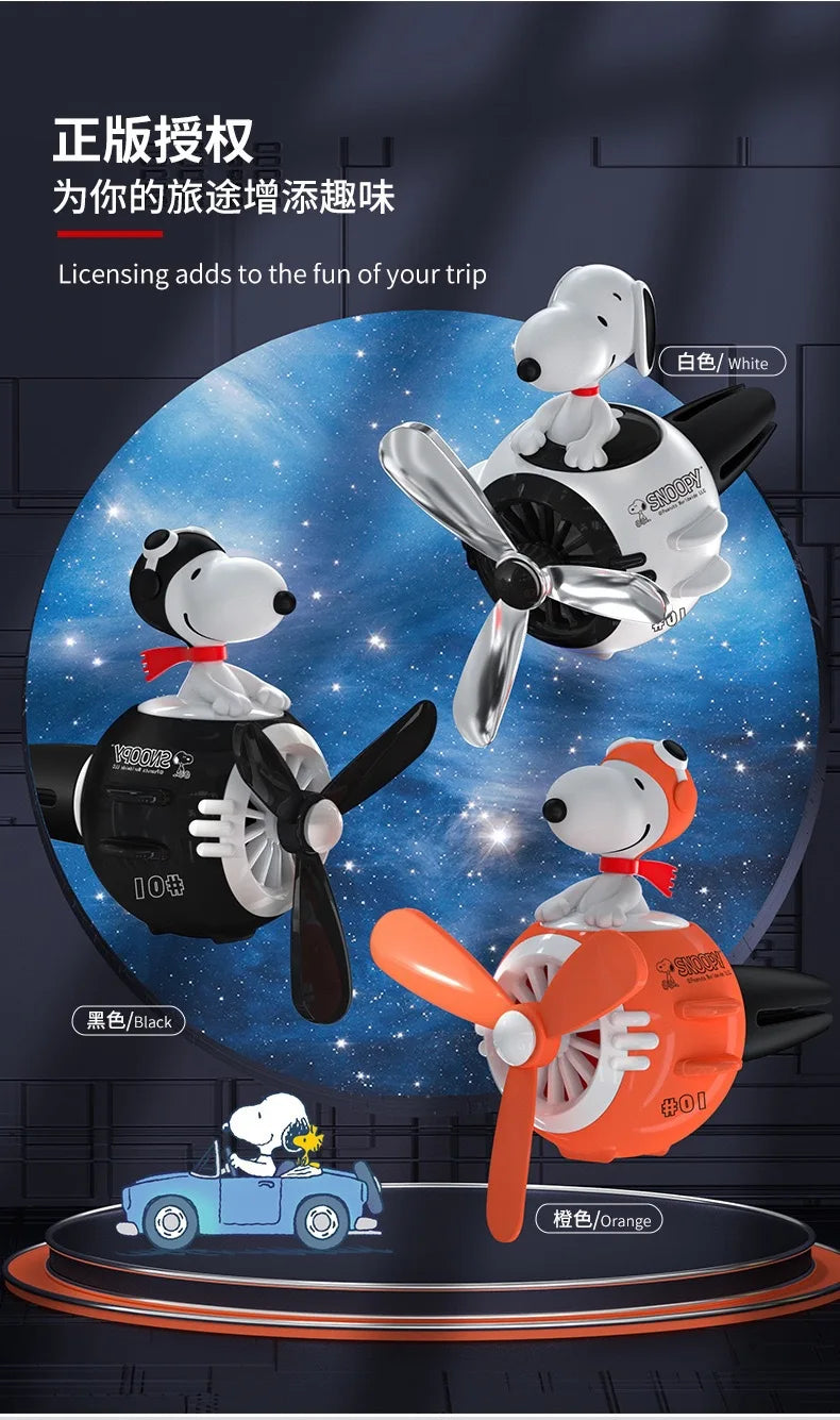 Cute Snoopy Car Air Freshener – Anime Aromatherapy Perfume Clip for Car Vent Decoration