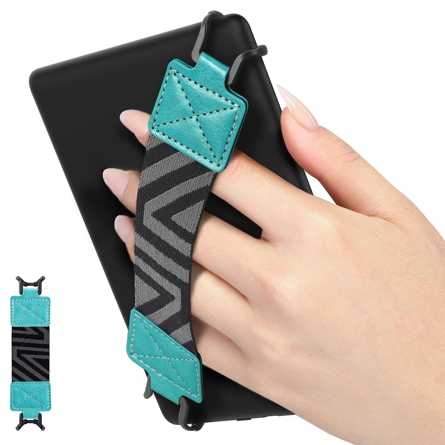 Security Hand Strap for 6-8" Kindle eReaders and Fire Tablets - High-Elasticity, Lightweight Finger Grip Holder