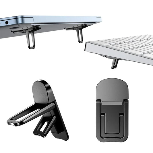 Portable Laptop Stand - Adjustable 2-Angle Foldable Bracket, Invisible Riser for MacBook and Notebooks