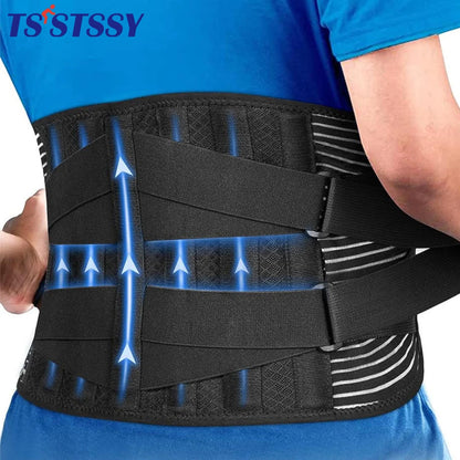 Double Pull Lumbar Support Belt — Orthopedic Waist Corset for Men & Women | Spine Decompression, Back Pain Relief & Waist Trainer Brace